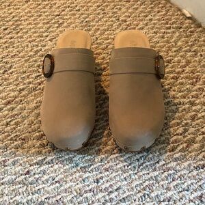 MIA Tan Mules with Buckle